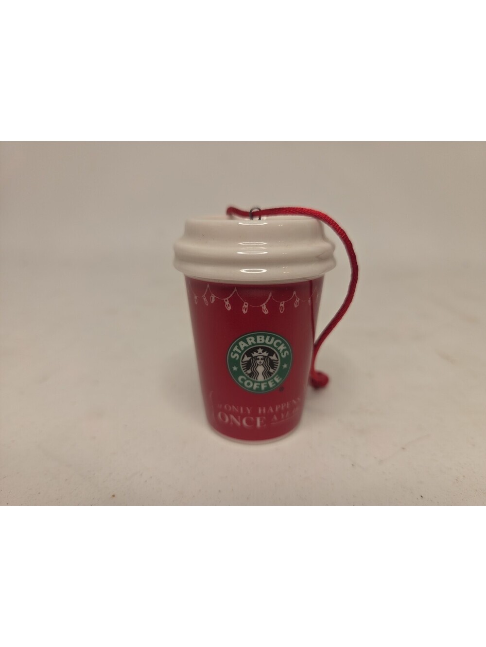 Starbucks 2005 Christmas Ornament Tumbler Holiday Cup Red “Once a Year” Stocking